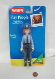 New! PLAYSKOOL Dollhouse 5.75" POLICE WOMAN COP LADY People Doll Poseable 1993