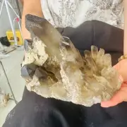 2.42LB Natural Beautiful Black Quartz Crystal Cluster Mineral Specimen1100g