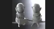 UNPAINTED Simpsons Kang Kodos Aliens Treehouse Horror 3D Printed Models 5" Tall