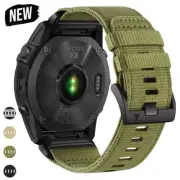 Quickfit Nylon Watch Band Strap For Garmin Fenix 8 7 7X 6 6X Pro 3 HR 5 5X Plus