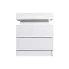 Levede Bedside Tables Rgb Led Side White melamine Bedside Tables
