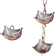 Rain Chains，Rain Catcher Chain ， Rain Chains for Gutters for Heavy Rain, Decorative Rain Chain Iron Water Diversion, Outside Space Garden(Style6,1m/3.3 ft)