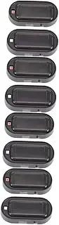 4sets Car Solar Light Anti-Theft Alarm Warning Led Micro Rearview Mirror Universal Craft 2pcs*4