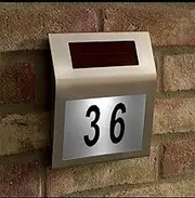 Solar Address Number House Light Sign