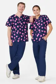 Lovehearts Top & Pant Scrub Set