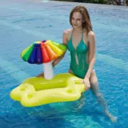 PVC Ice Bar Ice Tray Thickened Floating Bed Water Inflatable Floating Row(Mushro