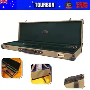 Tourbon Shotgun Hard Case Hunting Box Gun Cabinets Safety Canvas Leather Green