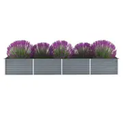 Raised Garden Bed Flowers Herbs Vegetables Box Pot Planter Galvanised 320x80cm