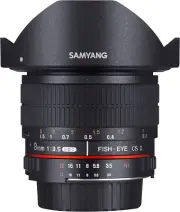 Samyang SYHD8M-C 8Mm F/3.5 HD Lens with Removable Hood for Canon