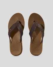 [Rip Curl] Rip Curl Men's Reactor Open Toe Flip Flops Shoes in Tan/Brown Size 8 8 Tan/Brown
