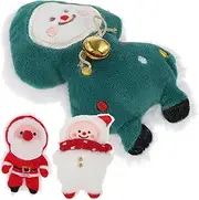 COMPUKAS 3pcs Cat Teething Chew for Indoor Cats Christmas Snowman Christmas Tree Santa Interactive Kitten Playthings for