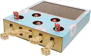 Kisangel Cat Scratching Post Cat Kitten Scratching Board Wack a Mole Blue Corrugated Paper