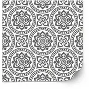 [Namly Design] Tiles Sticker - Grey & White Patterned Tile Decals / 24 pcs