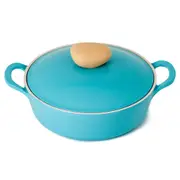 Neoflam Retro 26cm Low Stockpot Induction with Die-Cast Lid Mint