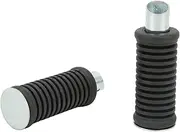 Mini Bike Foot Pegs, Dirt Bike Foot Pegs Rubber Aluminum Alloy Mini Bike Pegs 2Pcs for Baja MB165 MB200 Mini Bikes
