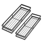 Spice Rack Wall Mounted Seasoning Rack Iron Cabinet Storage Holder Organizer AU