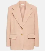 [Chloe] Chloé Single-breasted cotton corduroy blazer AU 12 pink