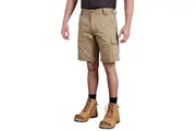 King Gee Mens Workcool 2 Lightweight Ripstop Cargo Work Shorts K17820 - Khaki