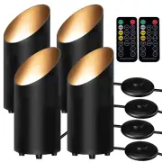 4 Pack Uplighting Indoor Floor Can Light with Remote and Timer,3 Color Temper...