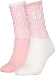 [Calvin Klein] Women's Glossy Rib Sock (Pack of 2)
