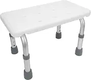 Shower Chair, Alloy Aluminum Shower Bench Shower with 3 Adjustable Height for Inside Shower, Bathtub Stool Shower Stool for Elderly and Disabled