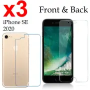 x3 Soft PET film screen protector guard for Apple iPhone SE 2020 Front and Back