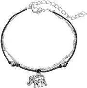 [Tummy Tub] Bracelets,Bracelet Jewellery,Anklet String Charm,Rings Illustrated Women Beach Ocean Cute Design Bohemian Alloy Elephant Anklet Bracelet Charms Pendants Anklets Set Foot Jewelry Accessories