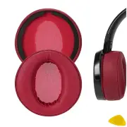 Geekria Protein Leather Ear Pads for SONY MDR-XB950BT Headphones (Dark Red)