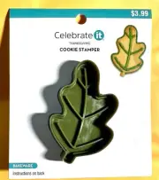 Leaf Shaped Cookie Stamper Cutter Baking (NEW) Thanksgiving Christmas