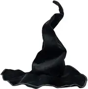 [EviKoo] Witch Hat - Halloween Witch Hat | Halloween Curved Pointed Witch Hat | Elegant Witches Hat | Black Wide Brim Foldable Halloween Costume, Witches Hat Women Halloween Party Masquerade Cosplay Costumes