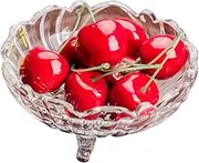 Fruit Basket Household Glass Fruit Bowl,Creative Mini Fruit Plate Dessert Bowl Fruit Dish Three-Legged Design Snack Candy Plate Snack Plate