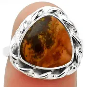 Natural Outback Jasper 925 Sterling Silver Ring s.7 Jewelry R-1083