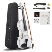 Full Size 4/4 Violin Set for Adults Beginners Students with Hard Case,Violin Bow