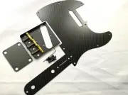 Carbon Fiber Tele Bridge Pickguard Control Plate Neck Plate Set Matt
