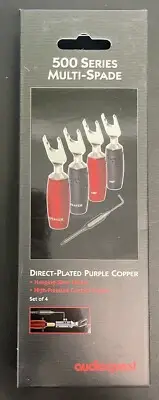 AudioQuest 500 Series Spade Connectors. Pack of 4 connectors. NEW