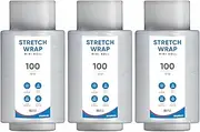 UK SUPPLIES LIMITED 3 Rolls Clear Mini Stretch Shrink Wrap 100mm x 150m x 17 Micron (All Pack Sizes) Strong & Multi Use Tear Resistant Easy to Use Pallet Stretch Wrap Water & Moisture Proof Cling Film