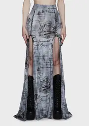 [Widow] Dark Writings Maxi Skirt