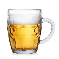 在飛比找樂天市場購物網優惠-550ml菠蘿款啤酒把杯加厚玻璃杯復古啤酒杯威士忌杯把杯酒吧