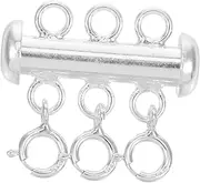 jojofuny Layering Necklace Clasp Separator Durable Multi Necklace Connector with Spring Lock for Women for Creating Elegant Multistrand Jewelry for Special Occasions