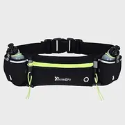 Waist Bag Running Belt with Water Bottles Phone Bag Waterproof for Sport Fitness Green