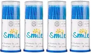 Easyinsmile Disposable 4 Color Micro Applicator Brushes Dental Brush,Brushes for Eyelash Extensions 100pcs/box (blue)