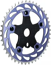 Helix Chainring w/Spider Sprocket 44T 1/8" 110mm BCD 5 Arm Hole Old School BMX, GrayxBlue, WFS3070-BO