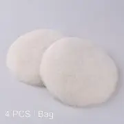 4pcs 3 Inch Wool Polishing Buffing Pad Woolen buffer Pad Hook & Loop Backing Pad