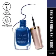 Lakme Quick Dry Wing Insta EyeLiner Waterproof - 9ml (Blue)