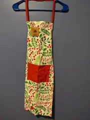 Cooking Apron, Merry Christmas Holiday Apron with Front Pocket