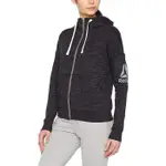 REEBOK TRAINING ESSENTIALS FULL ZIP HOODIE 女 刷毛保暖 防寒 連帽外套~黑色