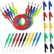 Veemoon 1Set Test Leads with Banana Plugs and Alligator Clips for Electrical Testing Flexible Probes for Multimeters Wire Kit for Auto Parts Electromechanical Performance