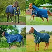 ZAIASH Combo Full Neck Turnout Horse Pony Rug Lightweight Medium Heavyweight