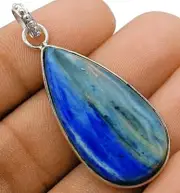 Natural Sodalite 925 Solid Sterling Silver Pendant Jewelry @B4-1