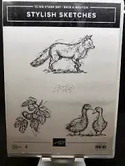 Stampin' Up! STYLISH SKETCHES - fox, geese - never used
